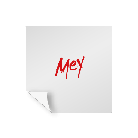 Aufkleber Polymer 2D - weiß und transparent