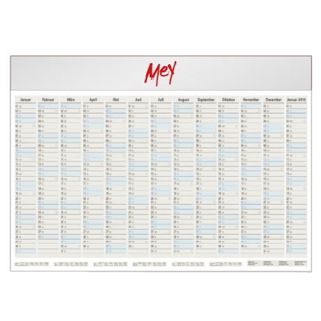 Jahresplaner – einseitig