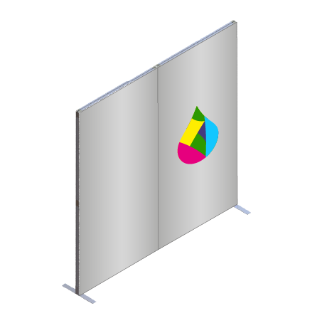 FASTFRAME™ gerade Wand | 2 Module | mit Druck